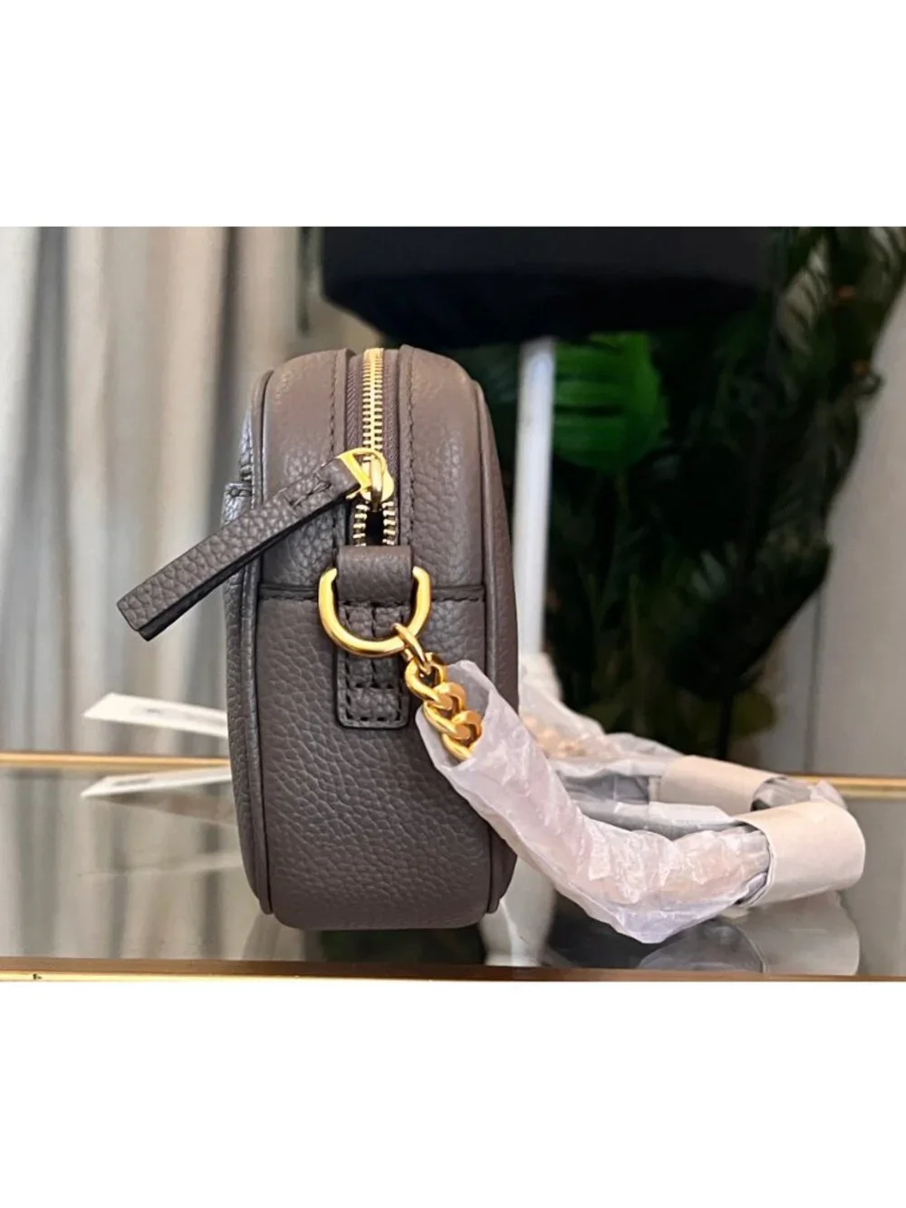 NWT!!!  Authentic Tory Burch Taupe McGraw Camera Bag